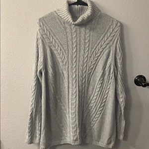Chico’s Grey Knit Turtle Neck Sweater